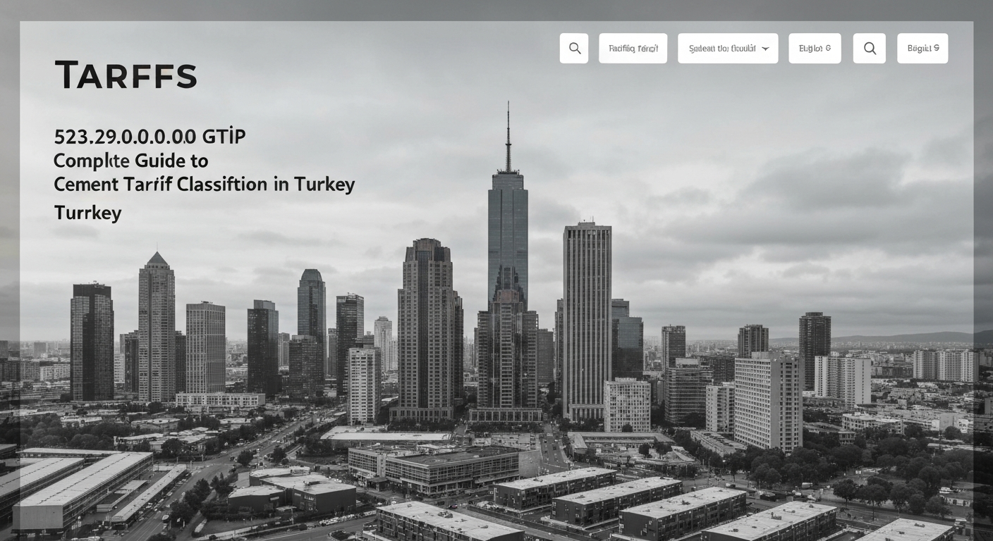 2523.29.00.00.00 GTİP: Complete Guide to Cement Tariff Classification in Turkey