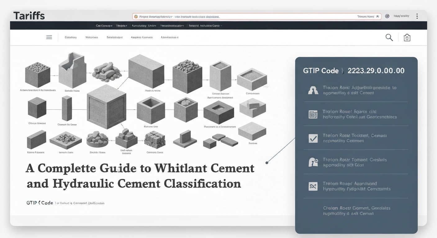 Understanding GTIP Code 2523.29.00.00.00: A Complete Guide to White Portland Cement and Hydraulic Cement Classification