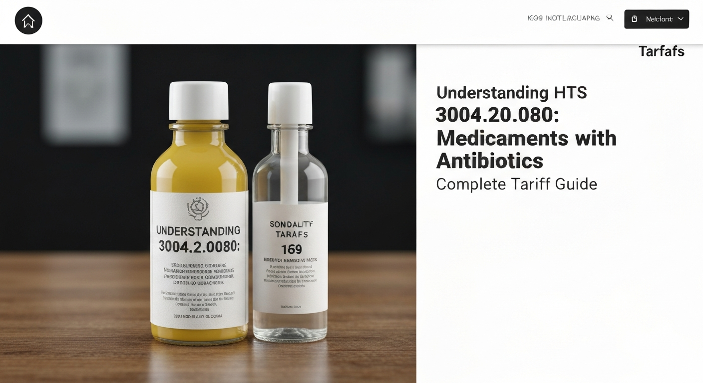 Understanding HTS Code 3004.20.0080: Medicaments with Antibiotics - Complete Tariff Guide